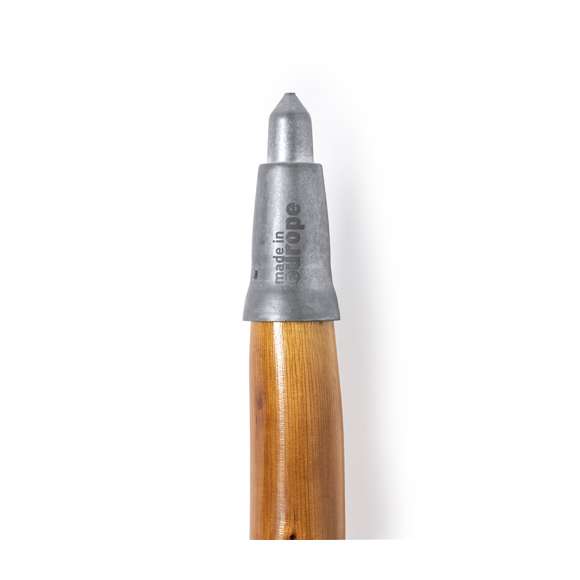  	Clásico bastón para caminar, fabricado en resistente y flexible madera natural. Con punta metálica y distintivo Made In Europe.
