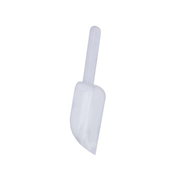 Práctica pala de mano fabricada en resistente PP transparente. Con mango ergonómico que facilita una carga y vertido del contenido precisos.