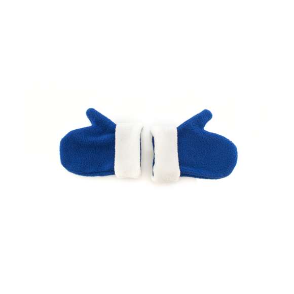 Par de manoplas para niño en suave y cálido material polar fleece de 180g/m2. Con dobladillo en muñeca de color blanco y de talla única.