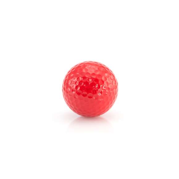 Bola de golf en variados colores, de resistente resina de 4 capas y 4,2cm de diámetro.