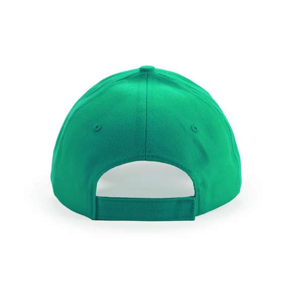 Gorra de 6 paneles en material 100% algodón peinado. En variada gama de vivos colores y con acolchado en visera. Orificios de ventilación bordados y cierre ajustable de velcro.