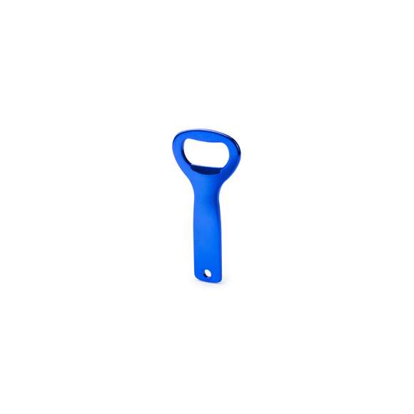 Abridor de aluminio en variada gama de vivos colores. Con mango troquelado para lanyard -no incluido-. Especialmente diseñado para marcaje en láser.