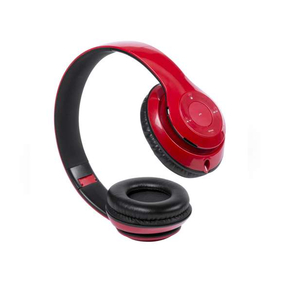 Auriculares plegables de diadema con conexión Bluetooth® y desenfadado diseño en variada gama de vivos colores brillantes. Con panel de control integrado en el auricular, función manos libres, radio FM, ranura para tarjetas mini SD de hasta 32 GB de capacidad y recargables mediante cable USB -incluido-. Almohadillas en suave polipiel y presentados en atractiva caja de diseño.
