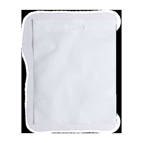 Bolsa en non-woven de 80g/m2. Especialmente diseñada para sublimación, con asas troqueladas y acabado termosellado. Resistencia hasta 6kg de peso.