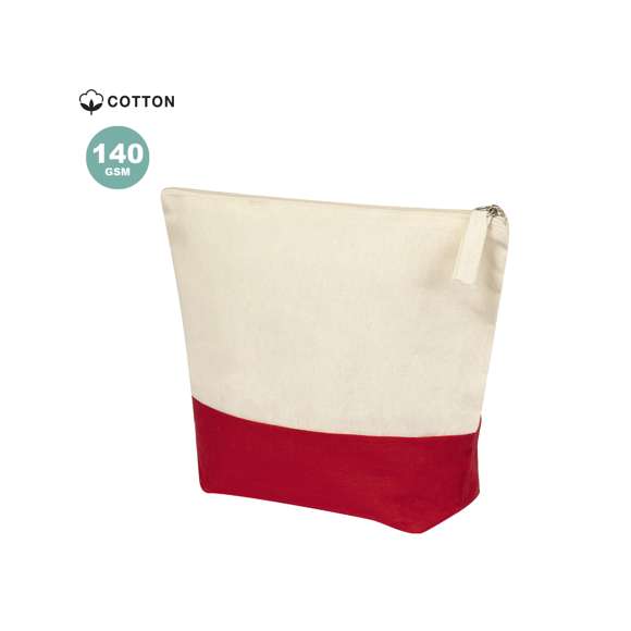 Neceser multiusos en material 100% algodón de 140g/m2. Diseño bicolor, con cuerpo en algodón de color crudo y base en variada gama de colores. Cremallera a juego y tirador cromado.