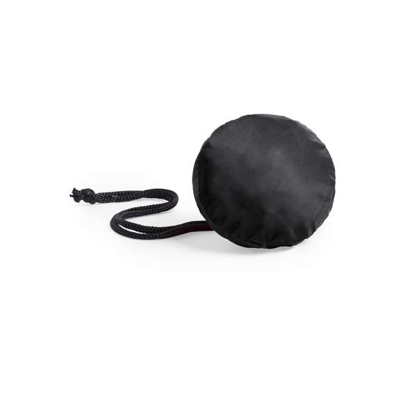 Bolsa plegable en llamativos colores. De suave poliéster 190T, con cómodas asas y con cordón a juego. Accesorio de ajuste para fácil plegado.