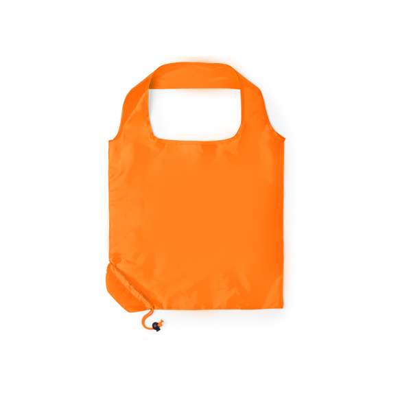Bolsa plegable en llamativos colores. De suave poliéster 190T, con cómodas asas y con cordón a juego. Accesorio de ajuste para fácil plegado.