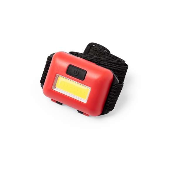 Linterna de línea deportiva con cinta elástica ajustable para brazo, cabeza… Con 8 luces COB blancas y 3 posiciones de iluminación (2 posiciones fijas y 1 posición intermitente). Disponible en variada gama de colores, con alimentación a pilas (3xAAA no incluidas) y presentada en una atractiva caja de diseño.