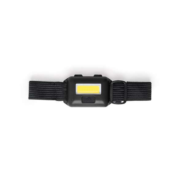 Linterna de línea deportiva con cinta elástica ajustable para brazo, cabeza… Con 8 luces COB blancas y 3 posiciones de iluminación (2 posiciones fijas y 1 posición intermitente). Disponible en variada gama de colores, con alimentación a pilas (3xAAA no incluidas) y presentada en una atractiva caja de diseño.