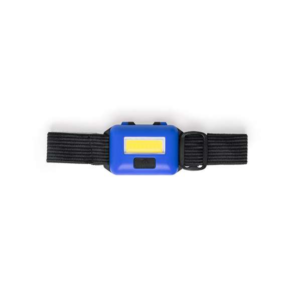 Linterna de línea deportiva con cinta elástica ajustable para brazo, cabeza… Con 8 luces COB blancas y 3 posiciones de iluminación (2 posiciones fijas y 1 posición intermitente). Disponible en variada gama de colores, con alimentación a pilas (3xAAA no incluidas) y presentada en una atractiva caja de diseño.