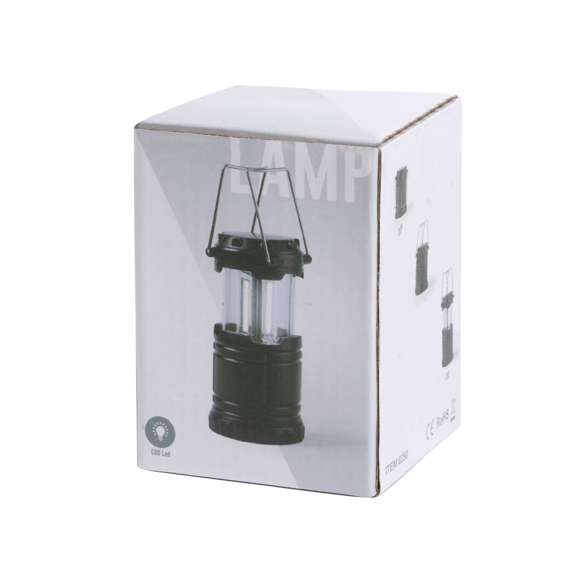 Potente lámpara plegable para los más aventureros. En resistente material de acabado brillante, incluye 30 luces LED en 3 tiras COB. Tono de iluminación blanco, con prácticas asas metálicas para el transporte. Alimentación a pilas (3xAAA no incluidas) y presentada en atractiva caja de diseño.