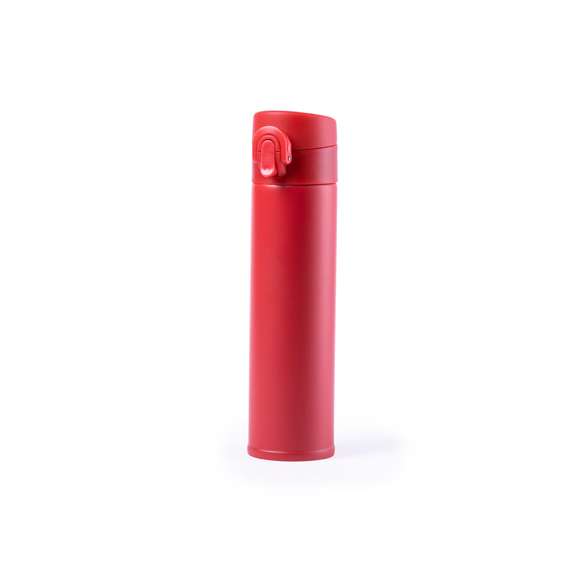 Termo en acero inox de 330ml de capacidad. Con doble cobertura para mejor y mas duradera conservación de la temperatura y con sistema de apertura fácil con botón. Disponible en variada gama de colores y presentado en atractiva caja de diseño. Disponible manual de instrucciones en español e inglés.