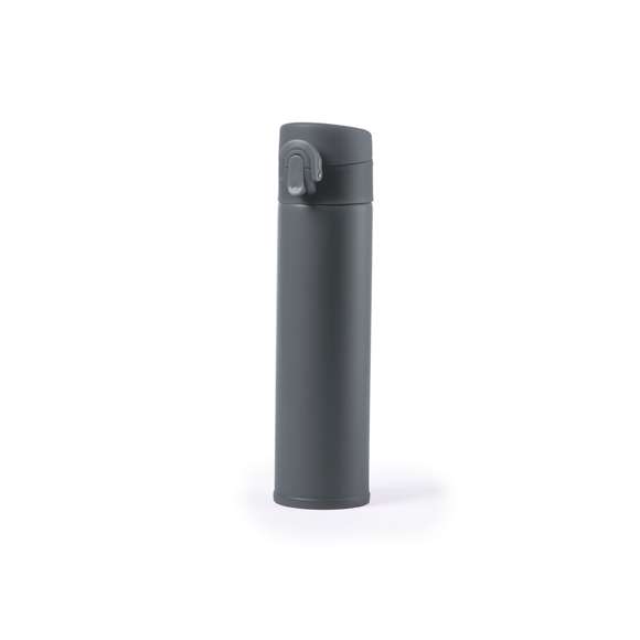 Termo en acero inox de 330ml de capacidad. Con doble cobertura para mejor y mas duradera conservación de la temperatura y con sistema de apertura fácil con botón. Disponible en variada gama de colores y presentado en atractiva caja de diseño. Disponible manual de instrucciones en español e inglés.
