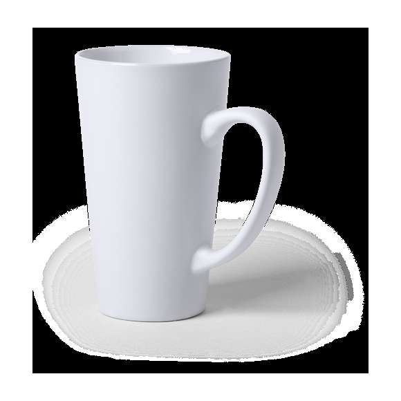 Taza de cerámica de 480ml de capacidad de acabado mate, con diseño alargado y asa maxi. Presentada en caja individual.Disponible manual de instrucciones en español e inglés.
