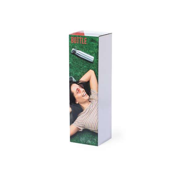Bidón en alta calidad y de gran capacidad -700 ml-. En aluminio de acabado brillante, con tapón a juego, dosificador libre de BPA y asa de transporte. Disponible en variada gama de colores y presentado en atractiva caja de diseño. Disponible manual de instrucciones en español e inglés.