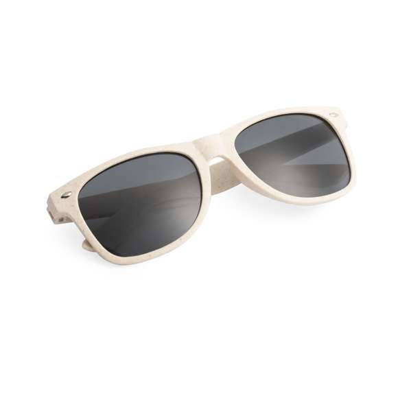 Gafas de sol de línea nature con protección UV400. Con montura en fibra de bambú y lentes tintadas a juego.