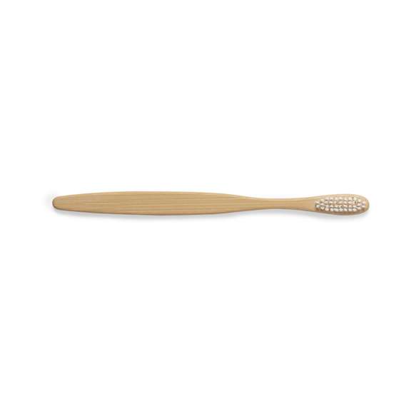 Cepillo de dientes de línea nature. Fabricado en bambú y presentado en caja individual de diseño eco.
