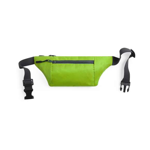 Riñonera en resistente material ripstop con diseño de panal. 2 bolsillos de cierre de cremallera, con cintas en tiradores para cómoda apertura. Cinta de nylon ajustable con cierre de hebilla. Diseñada para actividades deportivas y de ocio.
