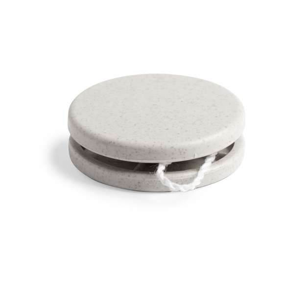 Yoyó de línea nature en resistente fibra de bambú. De rápido y sencillo montaje, para recuperar los juegos clásicos más divertidos. Con hilo rizado de algodón en color blanco de 100 cm.