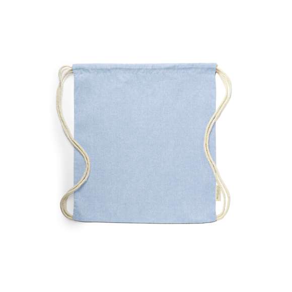 Mochila de cuerdas de línea nature en material 100% algodón reciclado de 120 g/m2. Cuerdas autocierre en algodón, con distintivo eco en etiqueta lateral y disponible en variada gama de colores nature. Resistencia hasta 9kg de peso.