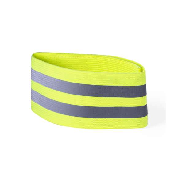  	Brazalete reflectante en combinación de materiales poliéster y elastano, De firme ajuste, con dos bandas reflectantes y disponible en variada gama de colores.