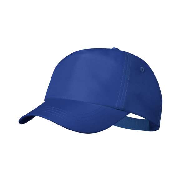 Gorra de línea nature. 5 paneles en material RPET de suave acabado, elaborado a partir de plástico reciclado, para así fomentar la reutilización de residuos plásticos y ayudar a la sostenibilidad del planeta. Con cierre ajustable de velcro y orificios de ventilación bordados, Disponible en variada gama de colores (color blanco especialmente fabricado para impresión en sublimación). Distintivo RPET en etiqueta.