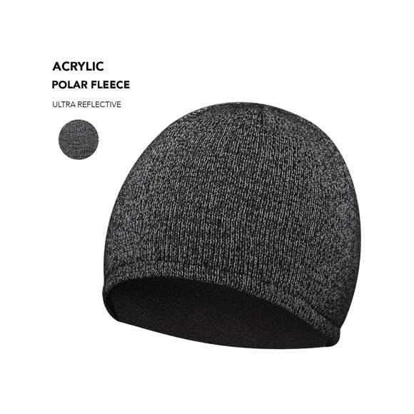  	Confortable gorro deportivo en material extra reflectante. Exterior en material acrílico con fibras reflectantes e interior en suave y cálido polar fleece.