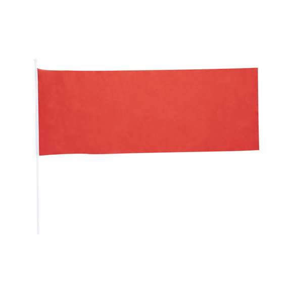 Banderín de poliéster de diseño XL -tela de 80x30 cm- en extensa gama de vivos colores. Con asta en color blanco