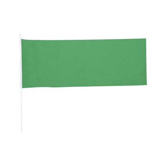 Banderín de poliéster de diseño XL -tela de 80x30 cm- en extensa gama de vivos colores. Con asta en color blanco