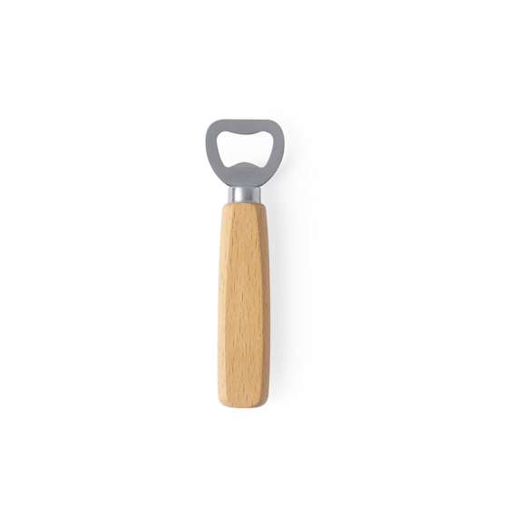 Abridor de madera de haya pulida con interior en acero inox.