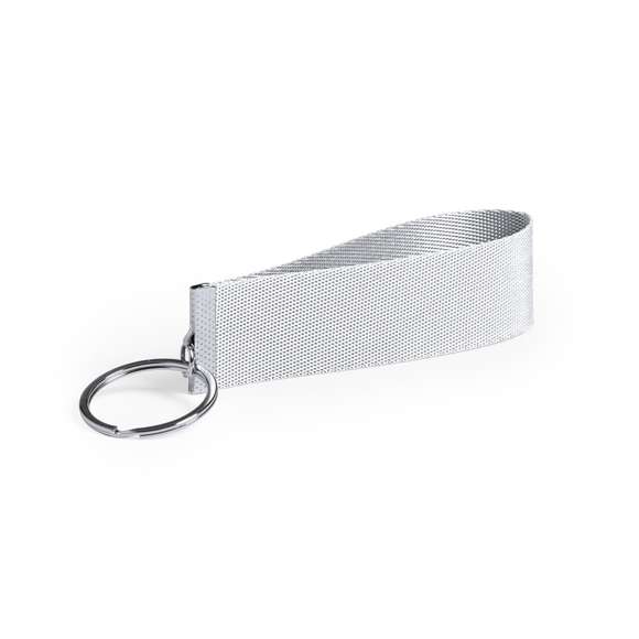 Llavero en resistente poliéster con detalles en metal. Disponible en variada gama de colores.