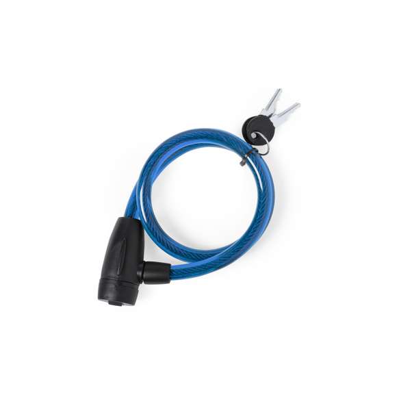Candado en resistente metal con cobertura de PVC. Fabricado para resistir el agua y las condiciones climatológicas más adversas. Protector en la cerradura y anilla con 2 llaves, disponible en variada gama de colores.