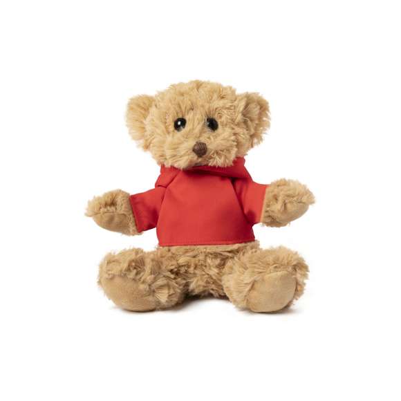 Osito de peluche muy cariñoso. Disponible con camiseta de poliéster en variada gama de colores