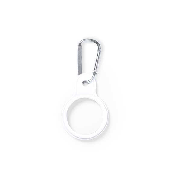 Original colgador para transportar el bidón. Fabricado en resistente silicona, con mosquetón de transporte de aluminio. Disponible en variada gama de colores, con lado liso para impresión. Disponible manual de instrucciones en español e inglés.