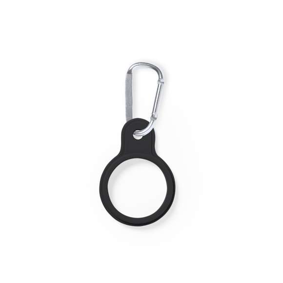 Original colgador para transportar el bidón. Fabricado en resistente silicona, con mosquetón de transporte de aluminio. Disponible en variada gama de colores, con lado liso para impresión. Disponible manual de instrucciones en español e inglés.