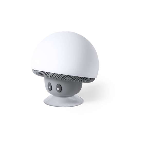  	Altavoz de original diseño seta con función soporte para móvil. Conectividad Bluetooth® 5.0, con 3W de potencia y función manos libres. Cuerpo con suave acabado de tacto goma y ventosa de fijación para función soporte. Cable micro USB incluido y presentado en atractiva caja de diseño.