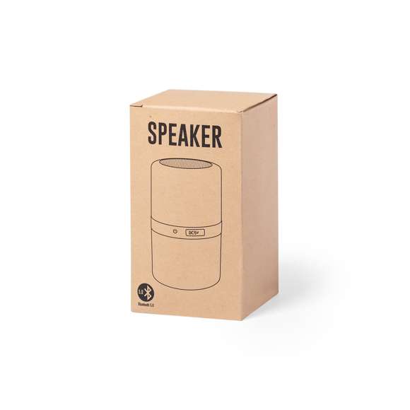  	Altavoz de línea nature, con tecnología Led Inteligente y conexión Bluetooth® 5.0. Hecho en bambú procedente de cortes naturales. 3W de potencia, con dos posiciones de luz multicolor y recargable mediante cable USB -incluido-. Presentado en atractiva caja de diseño eco.
