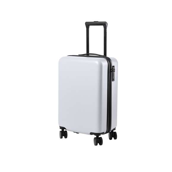 Trolley en resistente material PC rígido, de alta resistencia a impactos y con terminación trendy de acabado semimate. De apertura total, con 4 ruedas giratorias dobles y cierre de seguridad por contraseña. Cierre conforme a los estándares TSA -Administración de la Seguridad en el Transporte-, que permite a las autoridades de aduanas inspeccionar el contenido del equipaje sin tener que forzar o romper el cierre, a traves de una llave especial a disposición de la autoridad. Compartimento principal con cierre de cremallera de doble tirador y doble asa de mano. Interior forrado.