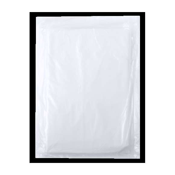 Poncho para adulto fabricado en resistente material PLA -Ácido PoliLáctico-, que se obtiene a partir de recursos 100% naturales como el almidón de maíz, la yuca o la caña de azúcar, pudiendo convertirse en 100% compostable al final de su ciclo de vida útil. Medidas 127 x102 cm -talla única- y presentado en bolsa individual de PLA con distintivo de material.
