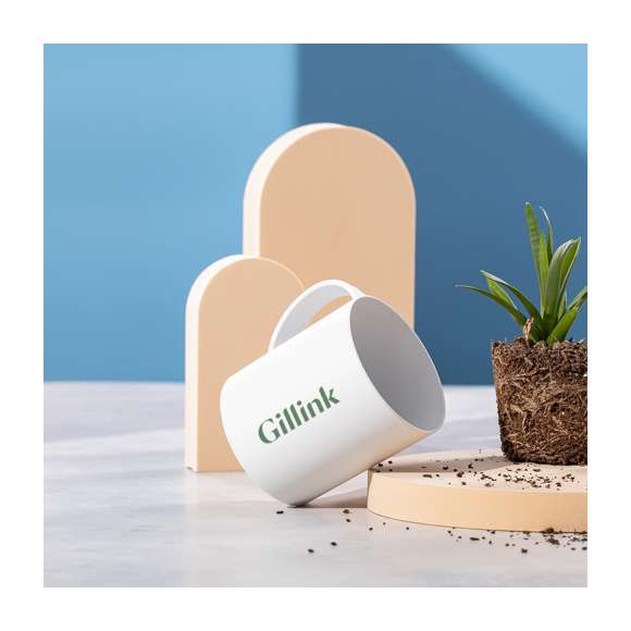 Taza de línea nature en PLA 100% compostable. 350ml de capacidad, de acabado sólido y libre de BPA.  Producto fabricado con material PLA, procedente de materias primas renovables, con importantes propiedades como la versatilidad y la resistencia, destacando entre todas ellas la de compostabilidad.