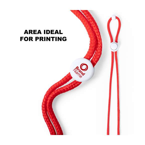 Original lanyard con cordón tubular en poliéster extra resistente. Con accesorio ajustador y doble gancho. Disponible en variada gama de colores, accesorios siempre en blanco.