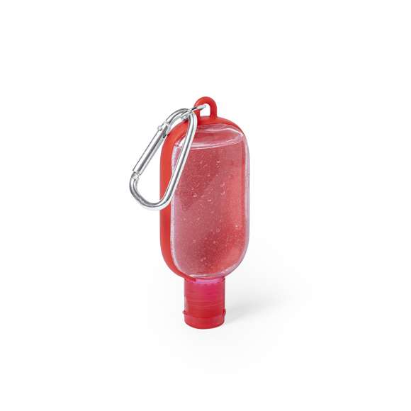 Gel hidroalcohólico para higiene y limpieza de la piel en bote rellenable de 30 ml, con extracto balsámico de Aloe Vera. Cuerpo en variada gama de colores, con dosificador, tapón de seguridad y mosquetón para transporte / fijación. Solución con 65% de contenido de alcohol.  Artículo con certificación GMP (Good Manufaturing Practices / Normas de Correcta Fabricación) que garantiza el cumplimiento de rigurosas medidas de control para la obtención de un producto seguro y de calidad.  Disponible certificación 94/62/EC.  Artículo con certificación GMP (Good Manufaturing Practices / Normas de Correcta Fabricación) que garantiza el cumplimiento de rigurosas medidas de control para la obtención de un producto seguro y de calidad.