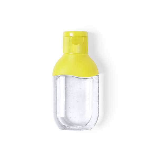 Gel hidroalcohólico para higiene y limpieza de la piel en bote rellenable de 30 ml, con extracto balsámico de Aloe Vera. Cuerpo transparente con detalle y tapón de acabado sólido, en variada gama de colores. Con dosificador y tapón de seguridad. Solución con 65% de contenido de alcohol.Disponible certificación 94/62/EC.Artículo con certificación GMP (Good Manufaturing Practices / Normas de Correcta Fabricación) que garantiza el cumplimiento de rigurosas medidas de control para la obtención de un producto seguro y de calidad.