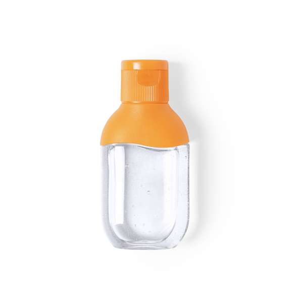 Gel hidroalcohólico para higiene y limpieza de la piel en bote rellenable de 30 ml, con extracto balsámico de Aloe Vera. Cuerpo transparente con detalle y tapón de acabado sólido, en variada gama de colores. Con dosificador y tapón de seguridad. Solución con 65% de contenido de alcohol.Disponible certificación 94/62/EC.Artículo con certificación GMP (Good Manufaturing Practices / Normas de Correcta Fabricación) que garantiza el cumplimiento de rigurosas medidas de control para la obtención de un producto seguro y de calidad.