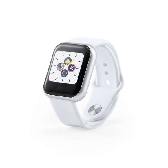 Reloj inteligente multifunción de diseño casual, con conexión Bluetooth®. Elegante caja con correa en material TPU y pantalla LCD táctil integrada de 1,44 pulgadas, que lo convierten en el gadget perfecto para todo tipo de actividades deportivas, de ocio y para el día a día.  Con funciones monitor de frecuencia cardíaca, presión arterial y oxígeno en sangre, monitor de sueño, cámara remota, alarma, antipérdida y podómetro.  Resistente a salpicaduras de agua, con APP disponible para iOS y Android. Presentado en atractiva caja de diseño. Disponible manual de instrucciones en español e inglés.