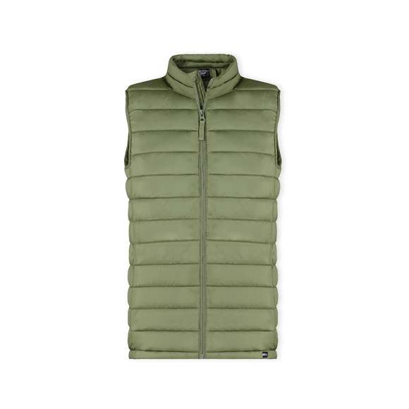 <p>Chaleco unisex en cálido y suave material 100% poliéster RPET, elaborado a partir de<strong> plástico reciclado</strong> para así fomentar la reutilización de residuos plásticos y contribuir a la sostenibilidad del planeta.  En material extra ligero efecto pluma, resistente al agua y cortavientos, con acolchado interior. Cremallera de cuello con tapeta y cinta en tirador amplios bolsillos laterales con cremallera. <strong>Distintivo RPET</strong> en etiqueta y disponible en variada gama de colores. Tallas S, M, L, XL, XXL.</p>