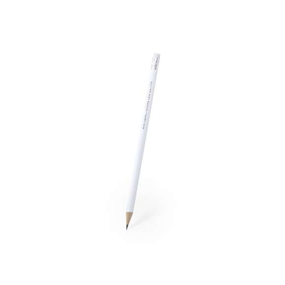 Lápiz de madera con cuerpo redondo y cobertura antibacteriana. Disponible en color blanco, con goma de borrar. Punta sin afilar.Los productos con tratamientos antibacterianos son capaces de reducir drásticamente las cargas bacterianas presentes en las superficies de los materiales, gracias a la incorporación de agentes microbianos permanentes estáticos, con alta efectividad para inhibir y prevenir la contaminación bacteriana.Artículo de acuerdo al estándar ISO 22196, que determina la actividad antibacteriana en materiales plásticos y superficies no porosas, lo que permite conocer la efectividad de inhibición microbiana que tienen los aditivos sobre los objetos tratados mediante una evaluación cuantitativa.