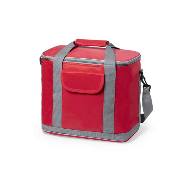  	Nevera todoterreno en resistente poliéster 420D, con compartimento principal de cierre de cremallera y bolsillo en parte frontal con cierre de velcro. Interior isotermo en PEVA, con cinta para hombro ajustable y mosquetón de enganche. Resistencia hasta 8kg de peso.