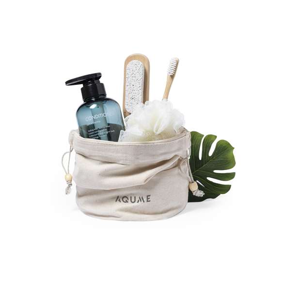 Neceser multiusos de línea nature con original diseño y en material 100% algodón de 230g/m2. Accesorios no incluidos.