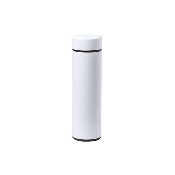 Termo en acero inox de 500ml de capacidad. Con doble pared para mejor y más duradera conservación de la temperatura. Infusor incluido y sistema de apertura fácil a rosca. Disponible en variada gama de colores y presentado en atractiva caja de diseño.